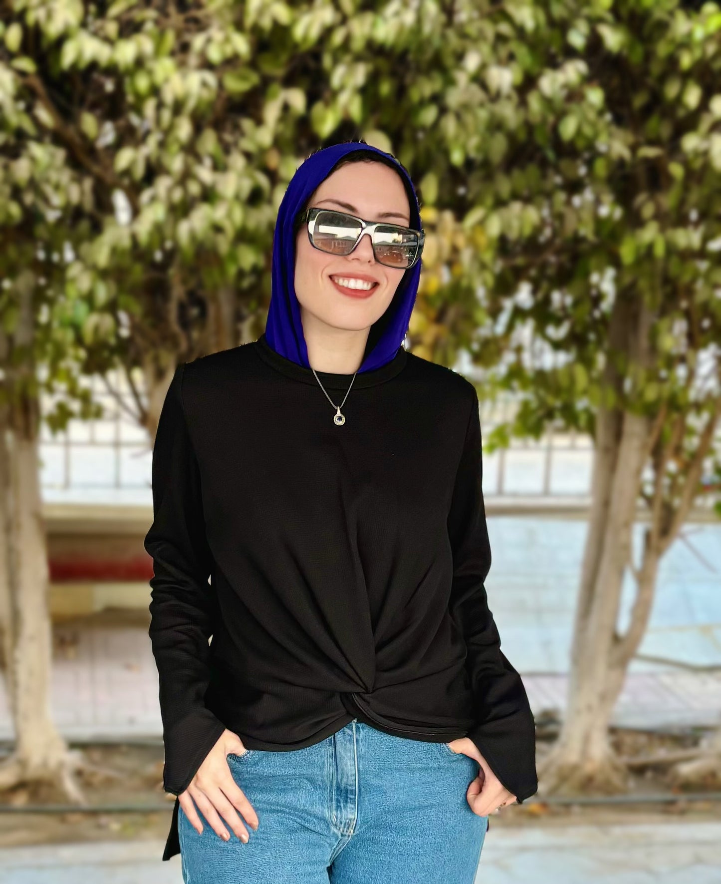 Tuck in Sweater in Black