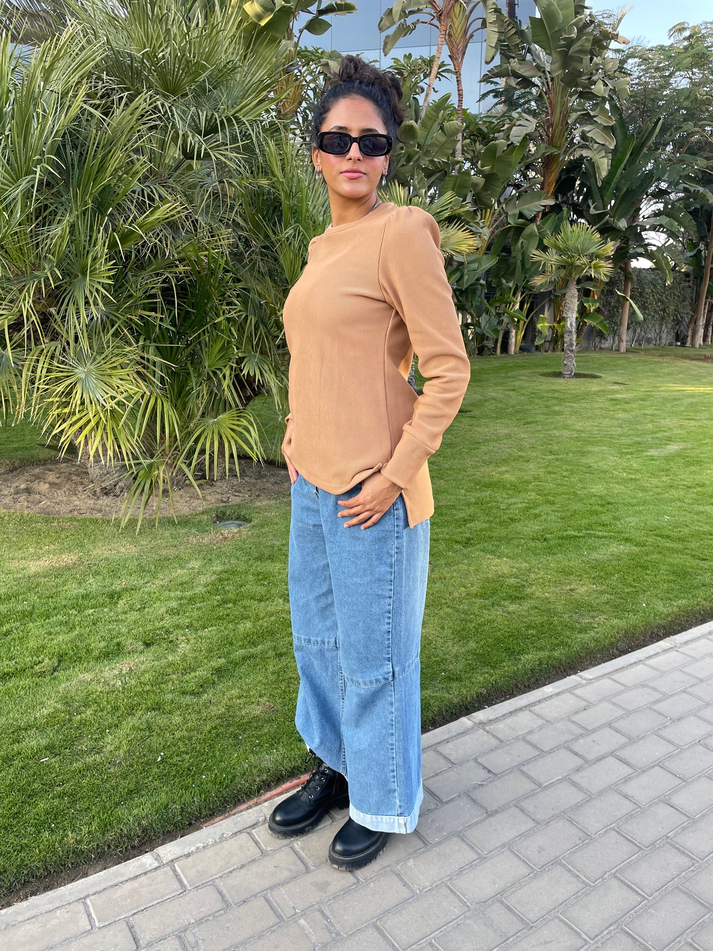 Thermal Camel Sweater
