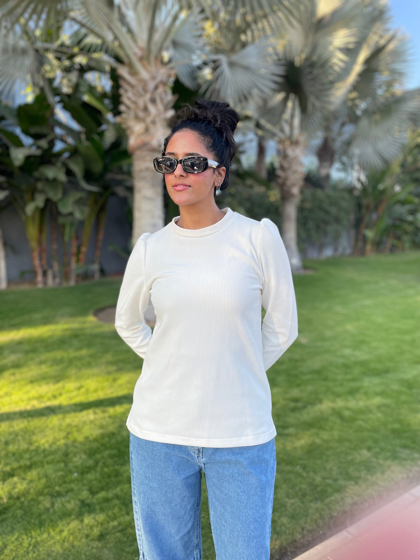 Thermal White Sweater