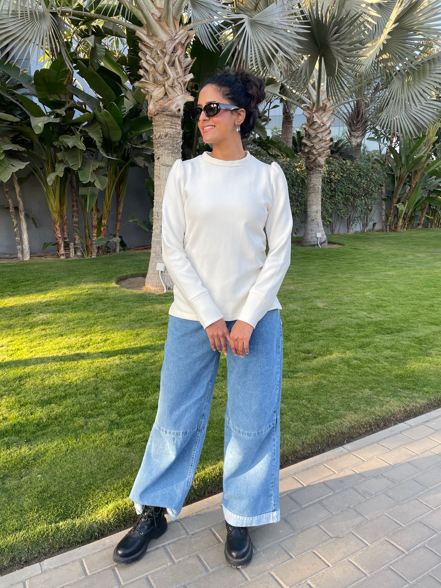 Thermal White Sweater