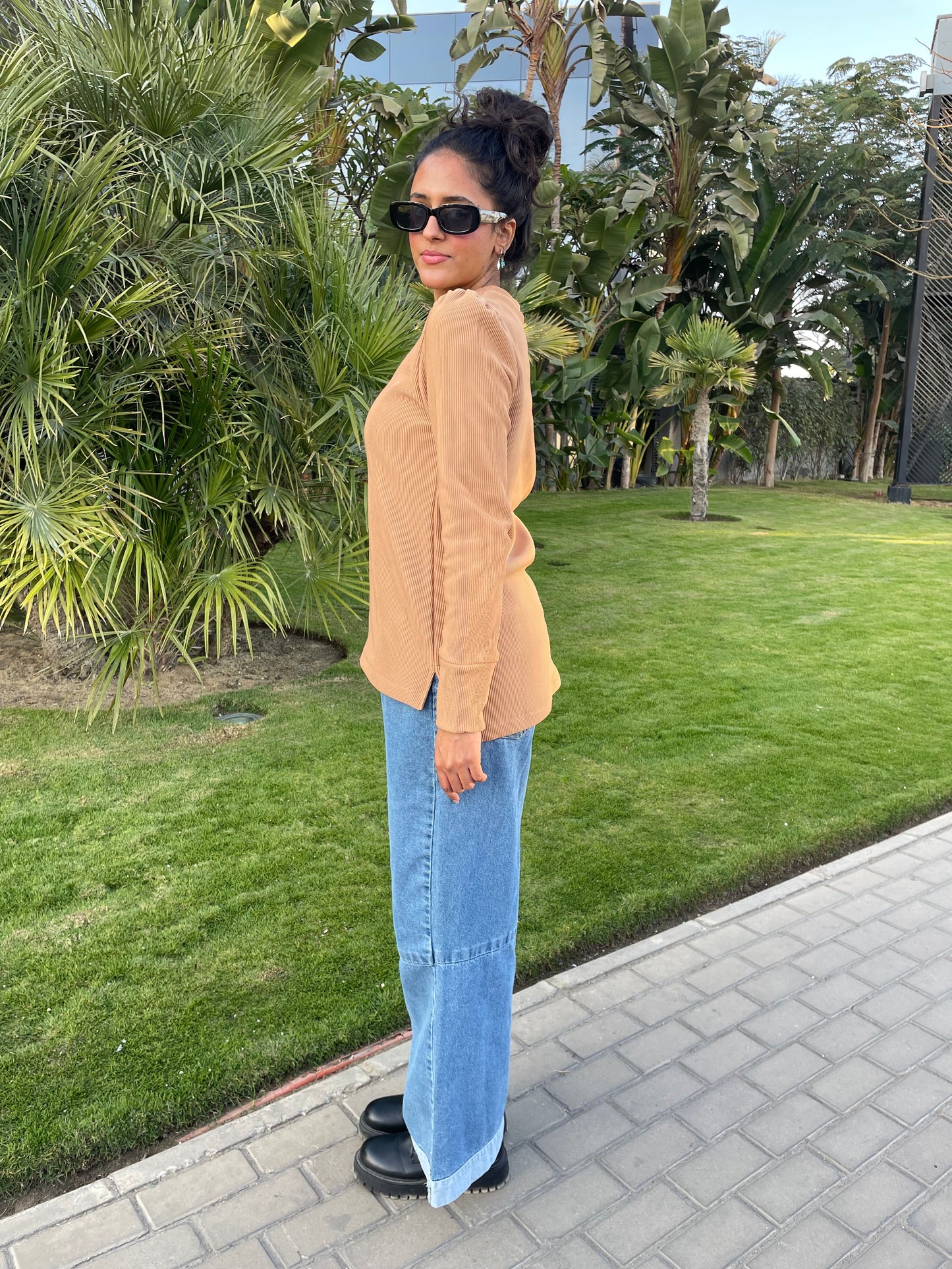 Thermal Camel Sweater