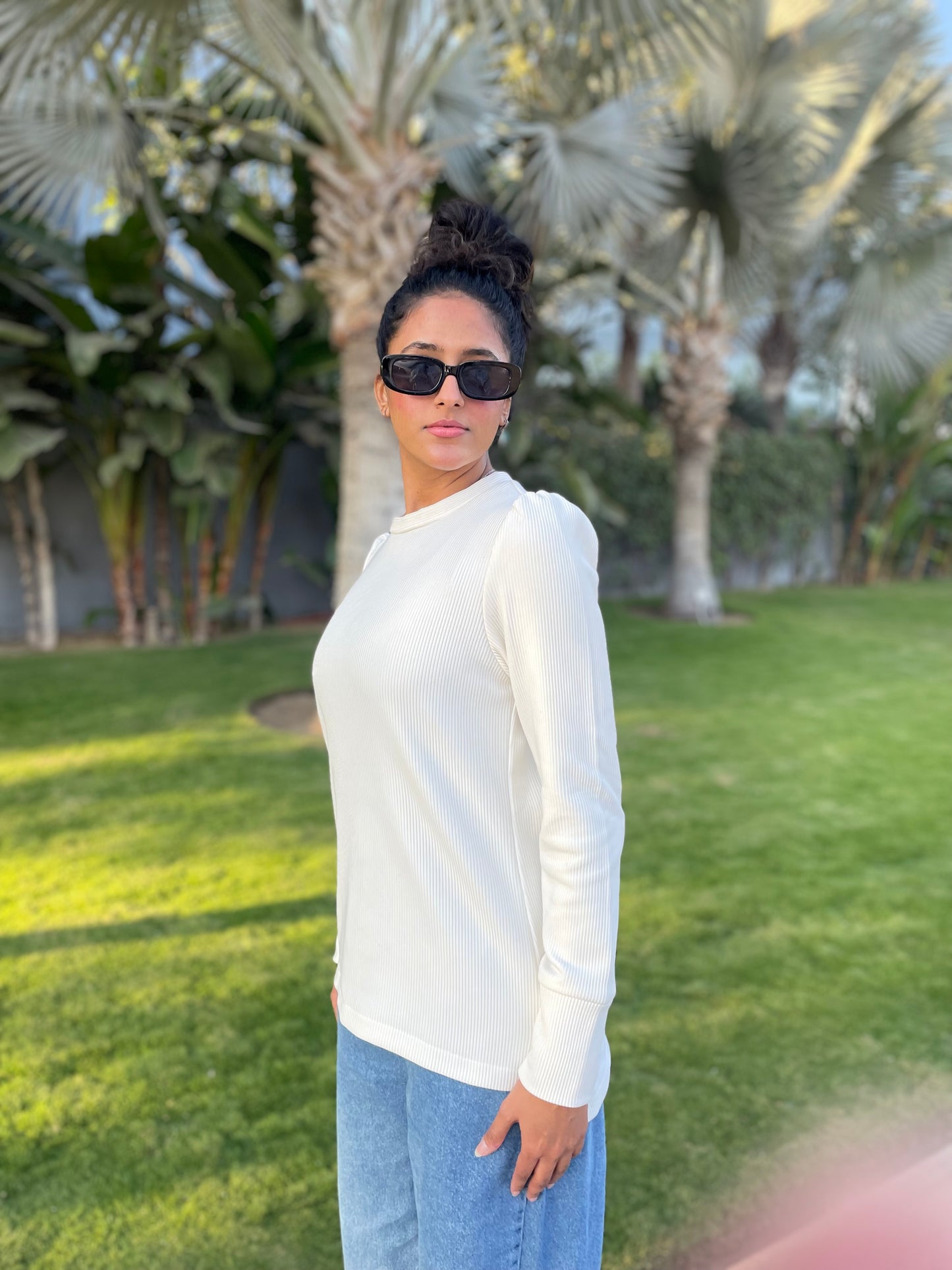 Thermal White Sweater