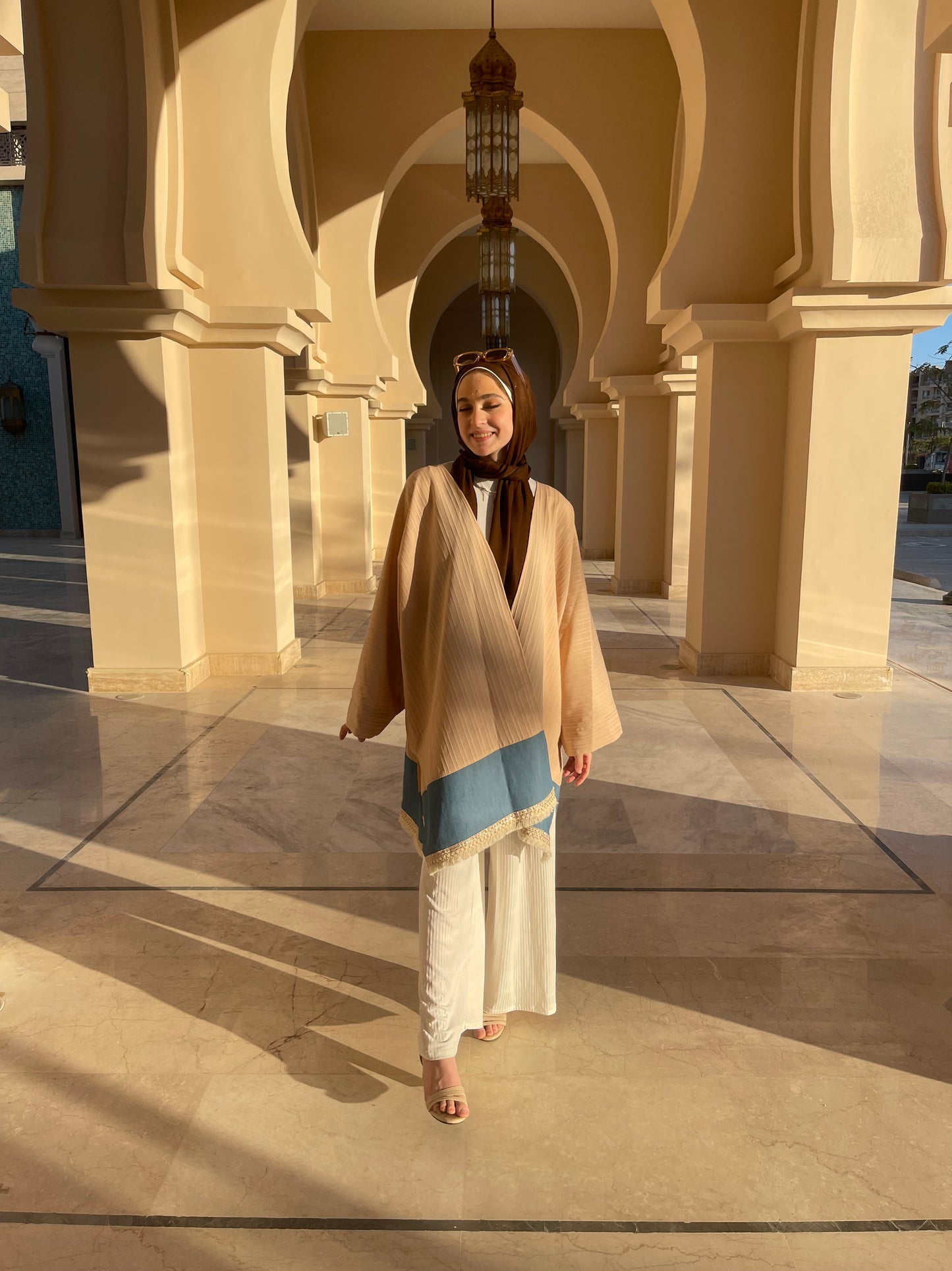 Beige boho cardigan