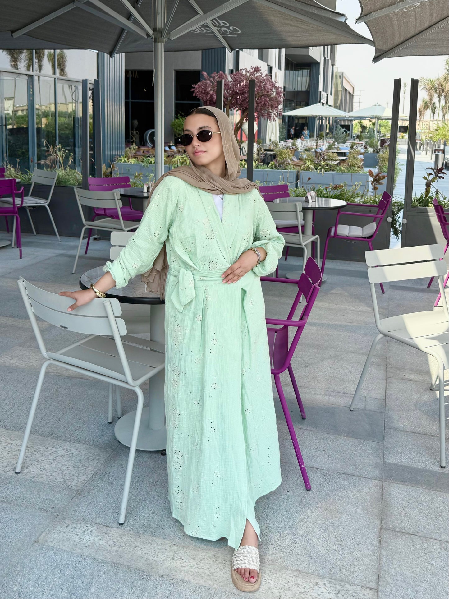 The Wrap Flow Dress Aqua 🩵