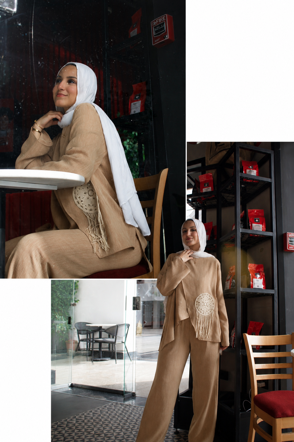 Mix set in beige