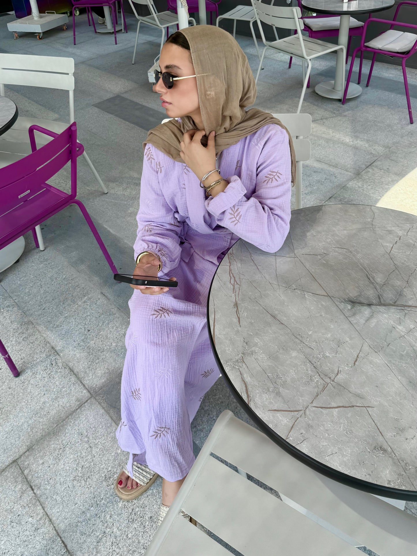The Wrap Flow Dress Lavender π