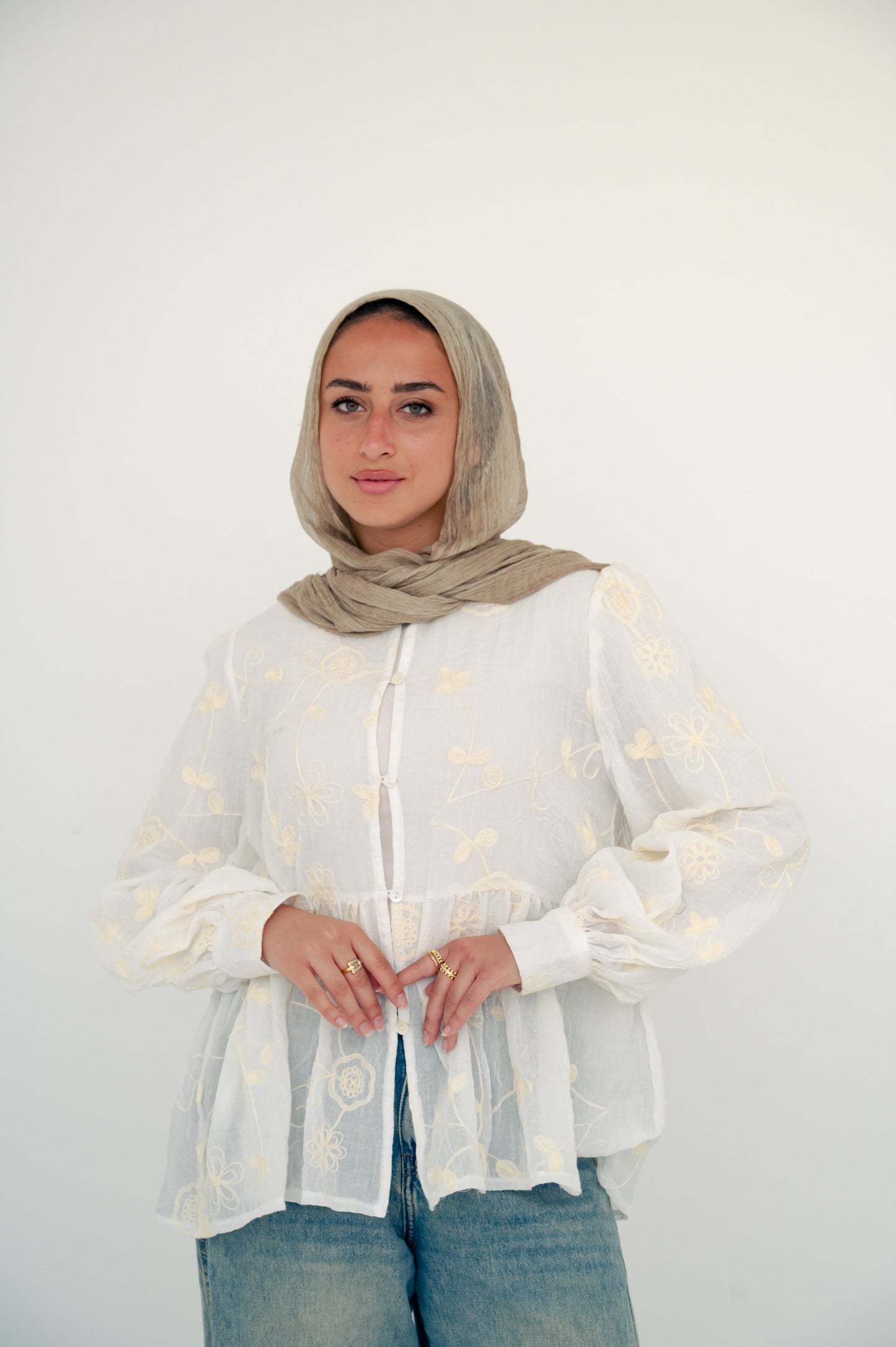 Maria Blouse offwhite-pure cotton