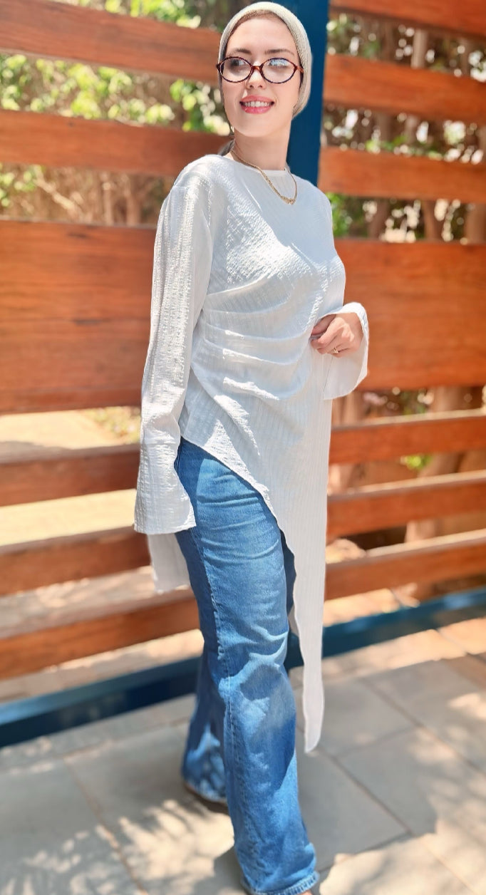 Juliette high low Blouse *white