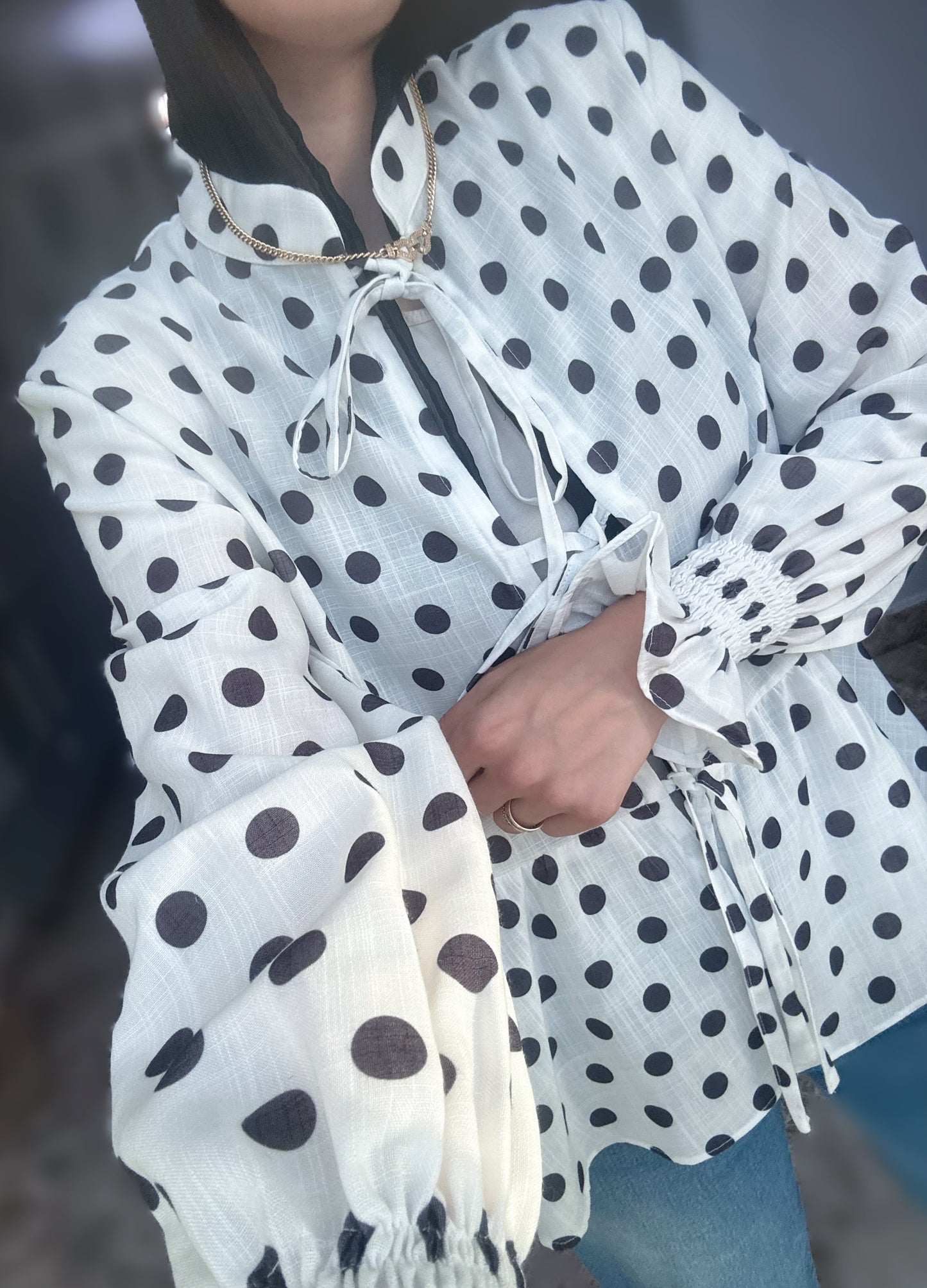 Bali polka blouse
