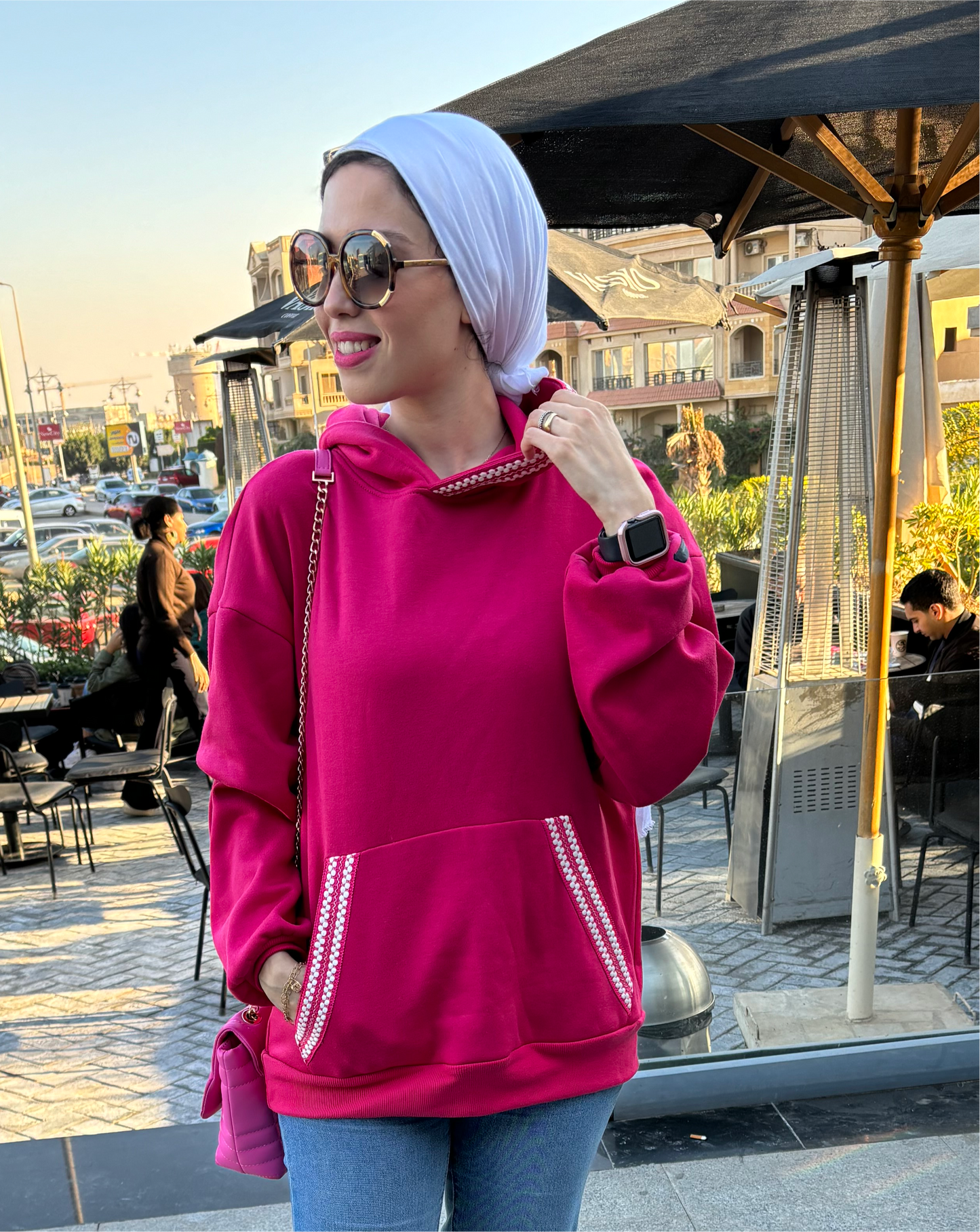 Pink hoodie