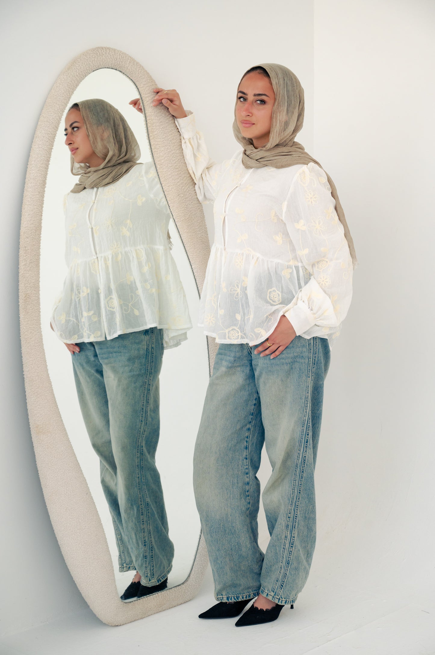 Maria Blouse offwhite-pure cotton