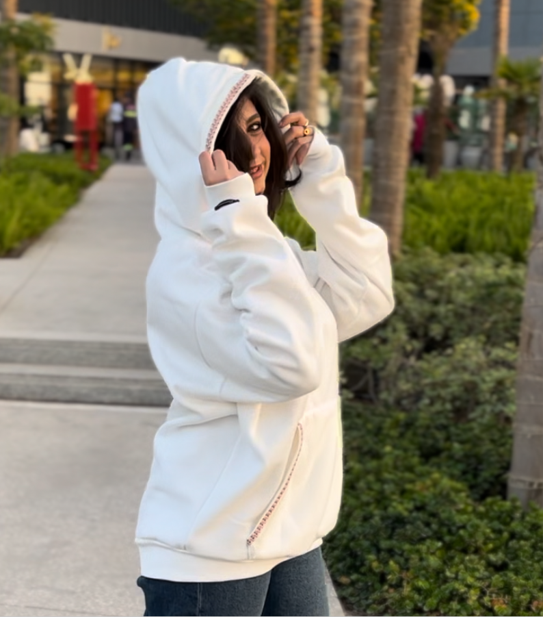 White hoodie