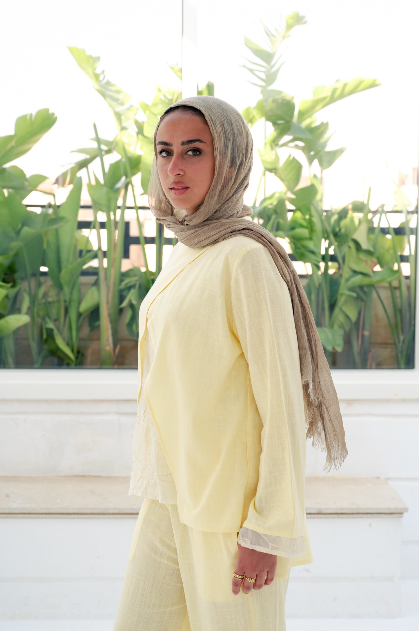 Mix set lace Butter yellow -pure linen💛