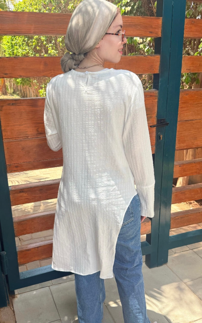 Juliette high low Blouse *white