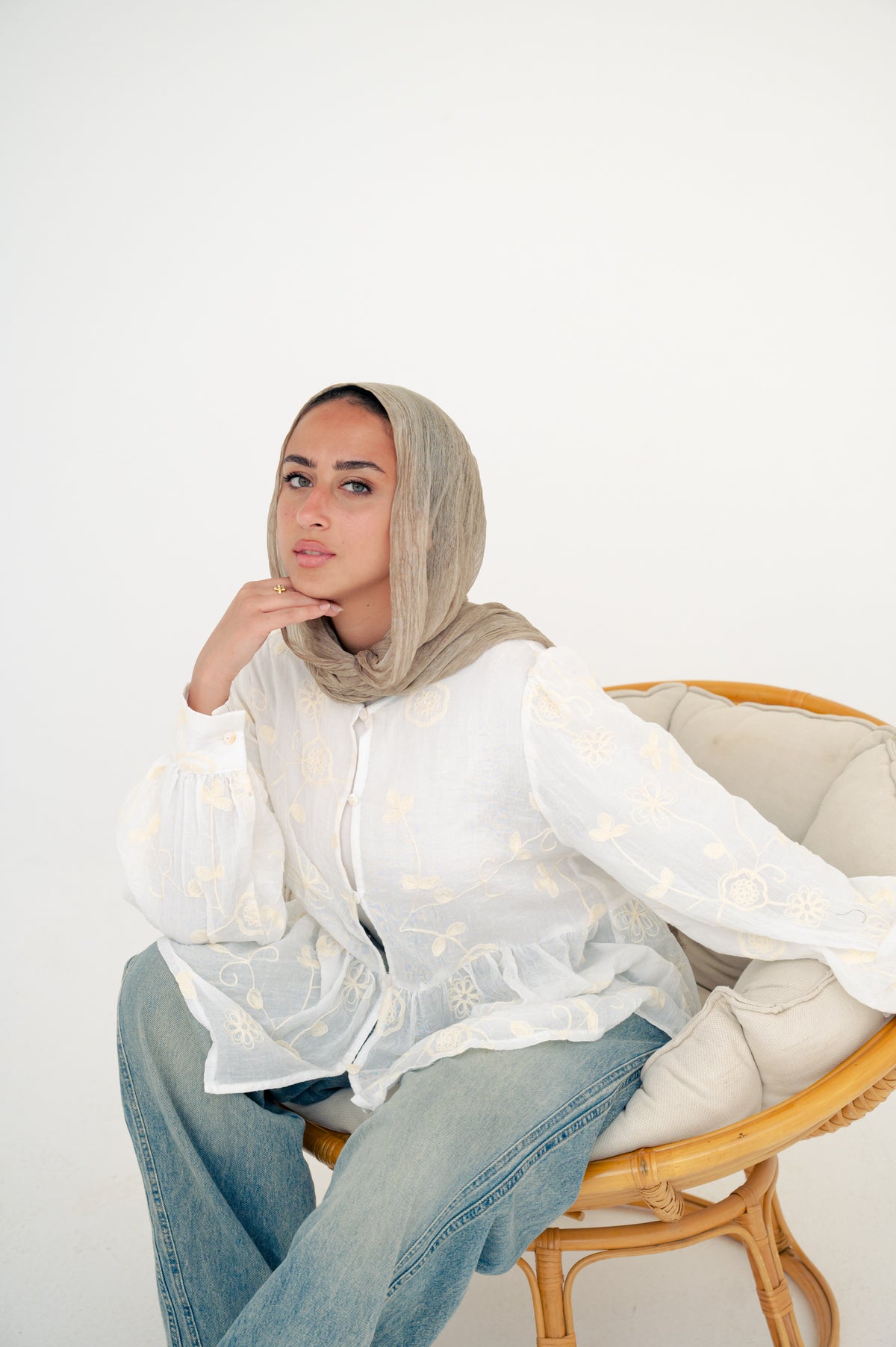 Maria Blouse offwhite-pure cotton