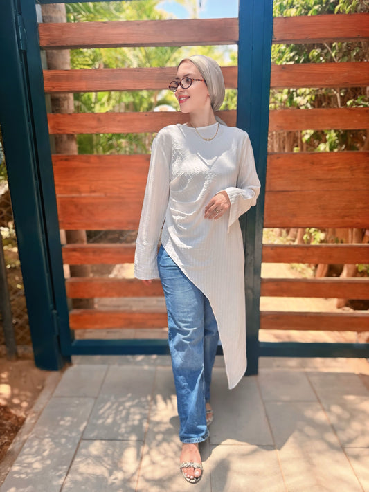 Juliette high low Blouse *white