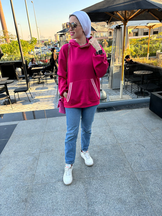 Pink hoodie