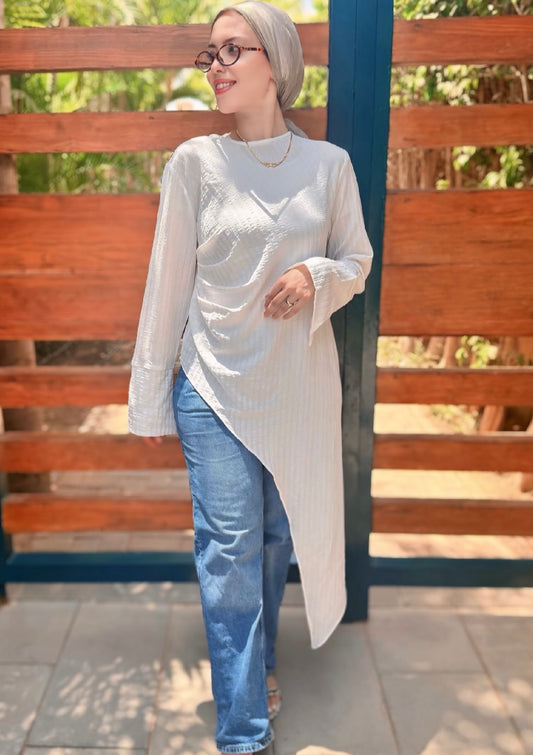 Juliette high low Blouse *white
