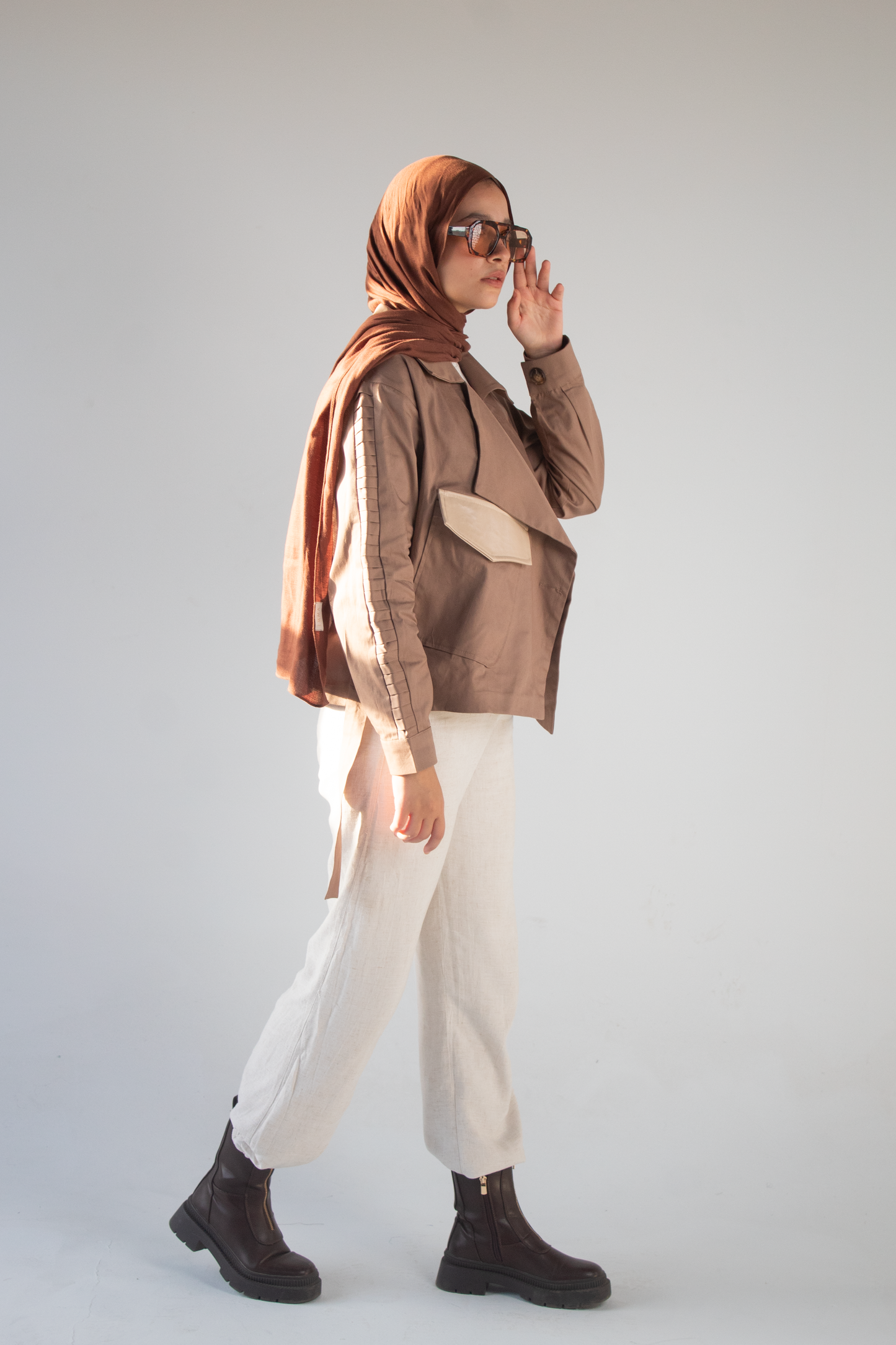 Brown low trench