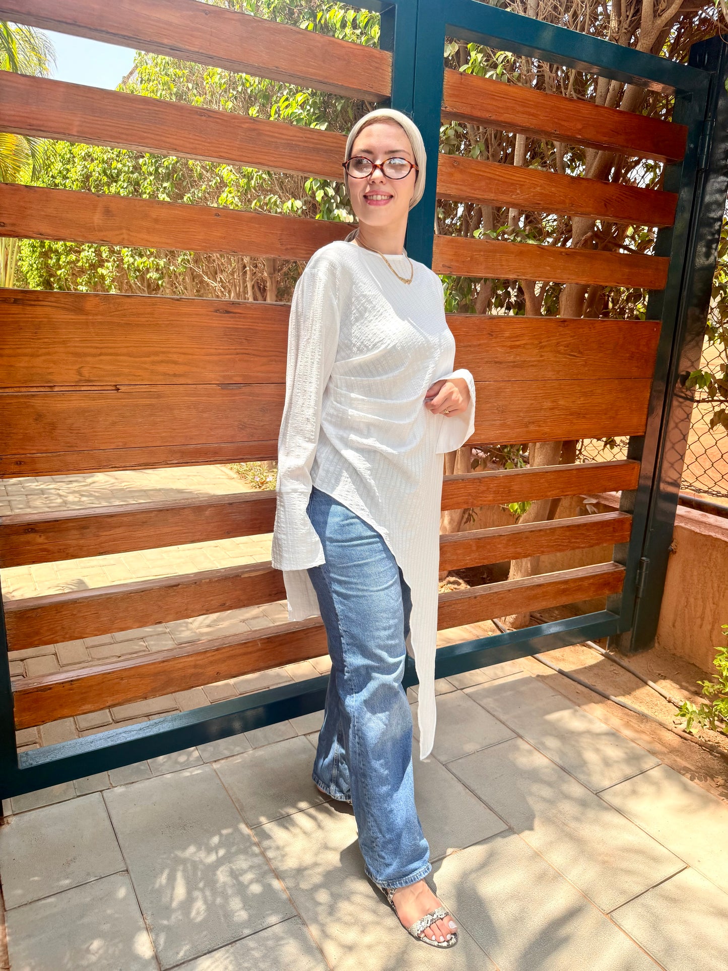 Juliette high low Blouse *white