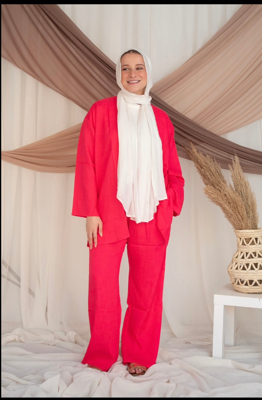 Watermelon amary linen pants
