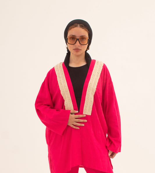 French Fuchsia amary cardigan