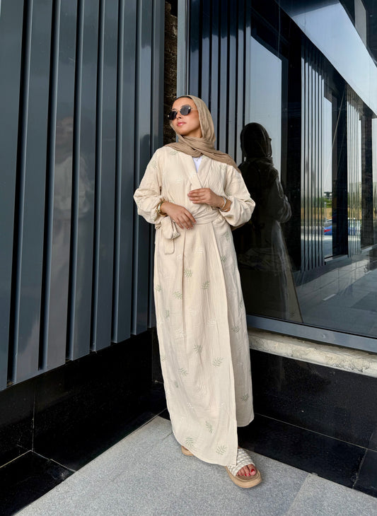The Wrap Flow Dress light Beige 🤍