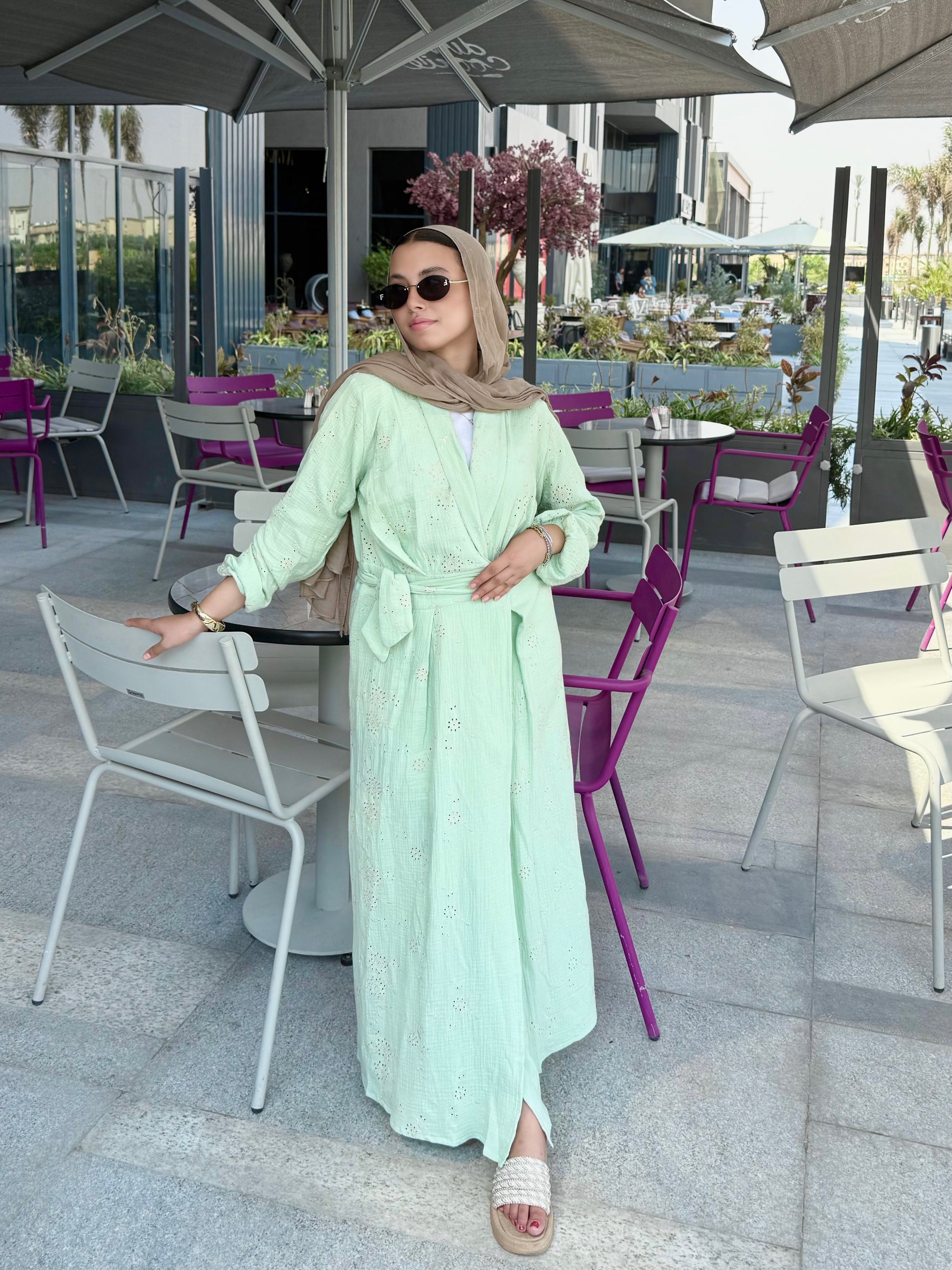 The Wrap Flow Dress Mint Banana The Wrap Flow Dress Mint Banana